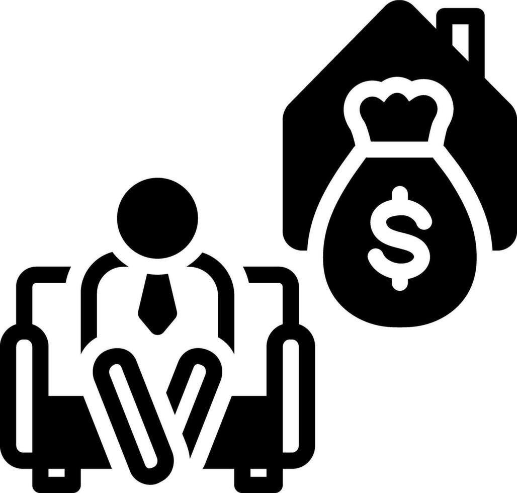 solid icon for retire vector