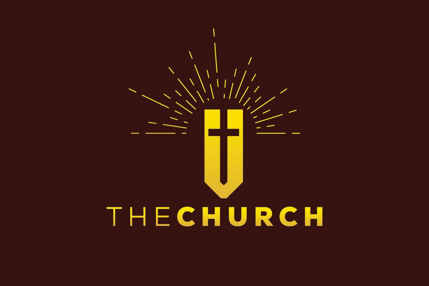 Trendy and Professional letter V church sign Christian and peaceful vector logo design