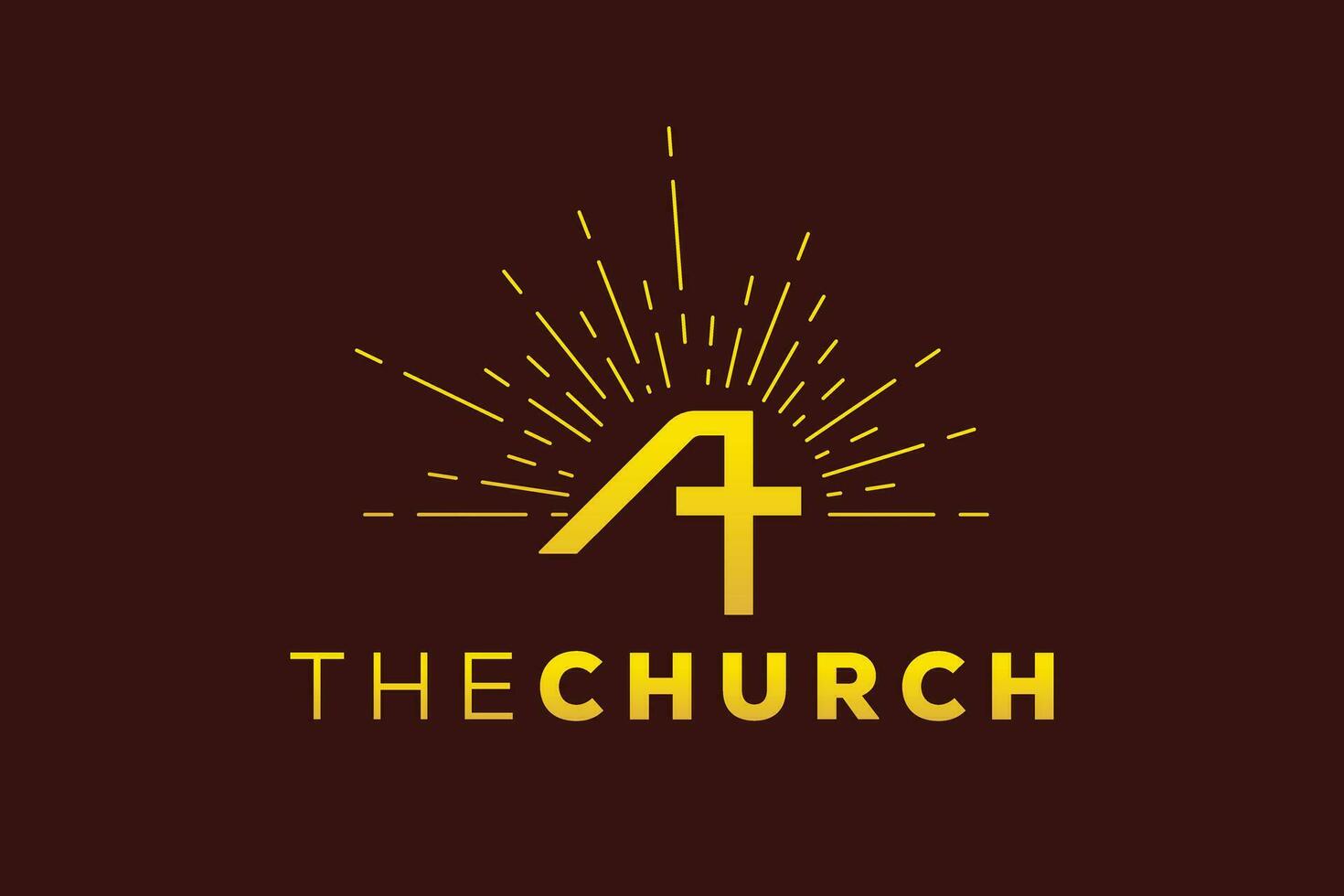 Trendy and Professional letter A church sign Christian and peaceful vector logo design