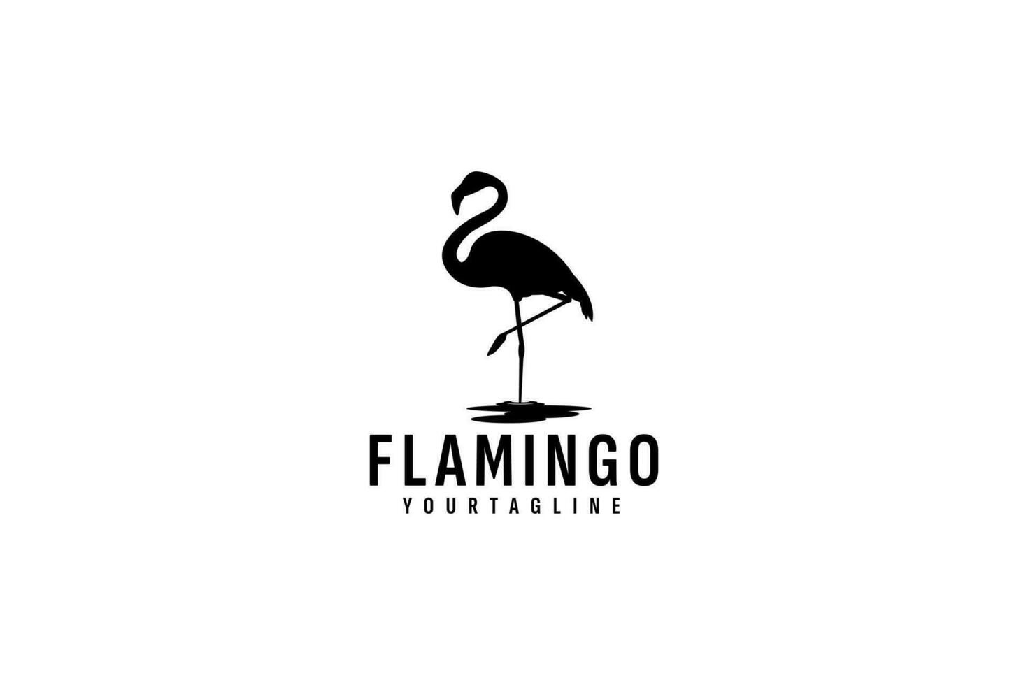 Flamingo logo vector icon illustration