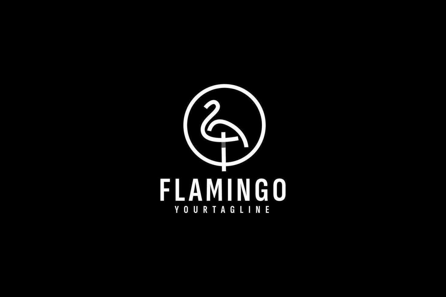 flamenco logo vector icono ilustración