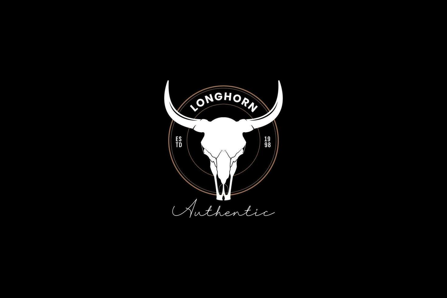 Longhorn logo vector icon illustration