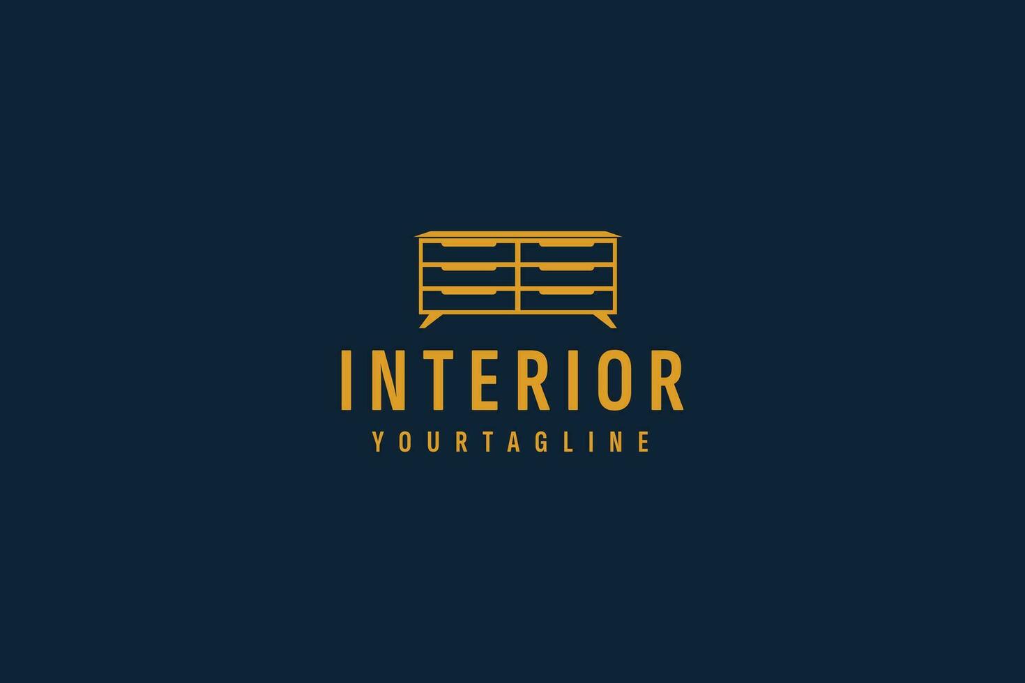 Interior logo vector icon illustration