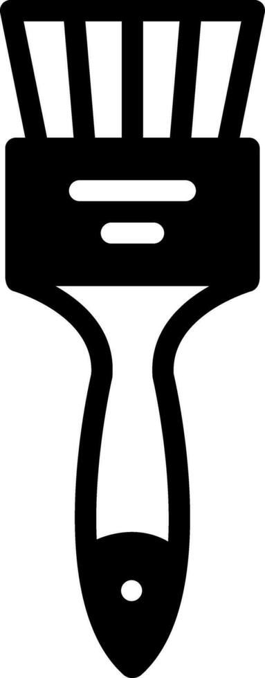 solid icon for brush vector