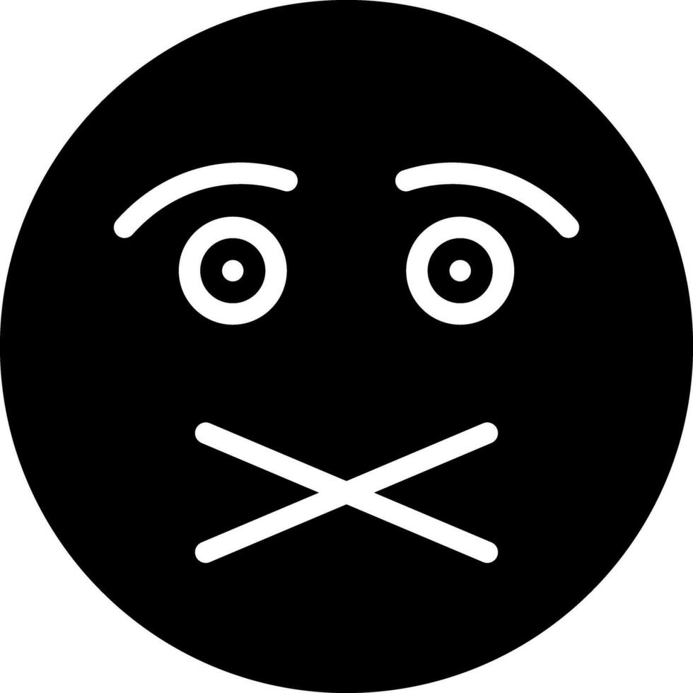 solid icon for silence vector