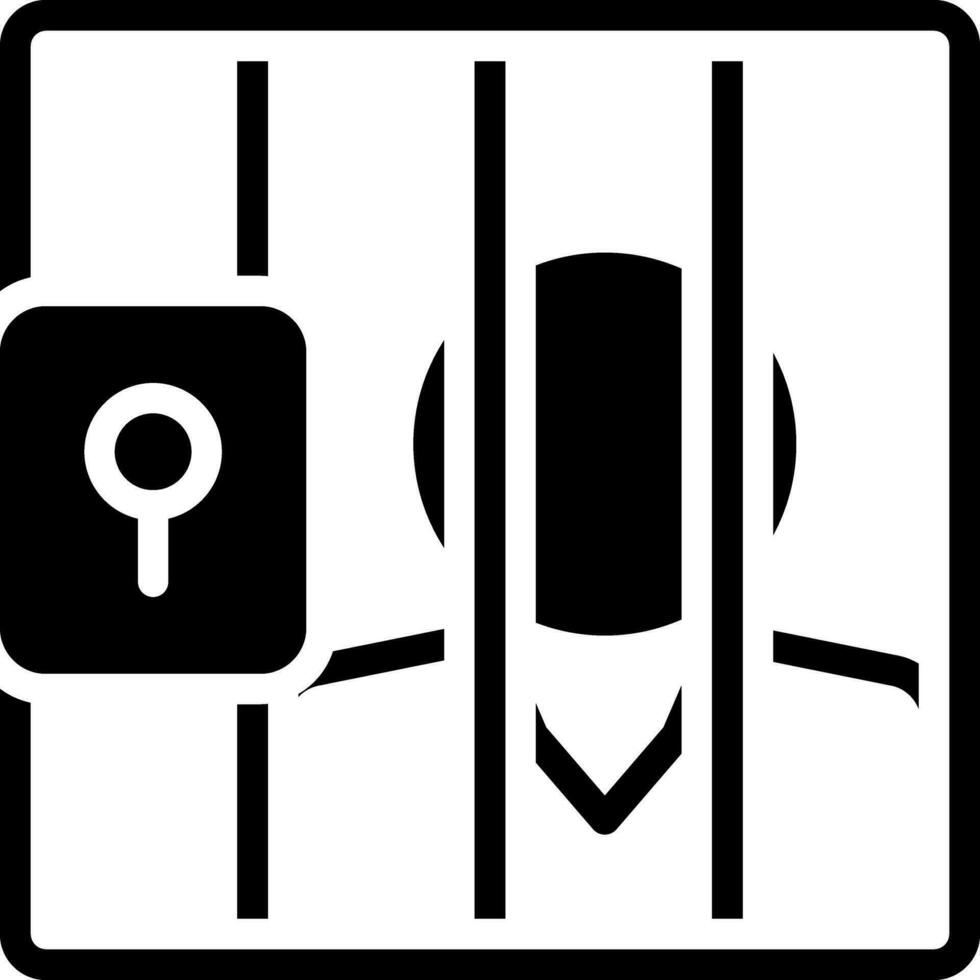 solid icon for prison vector