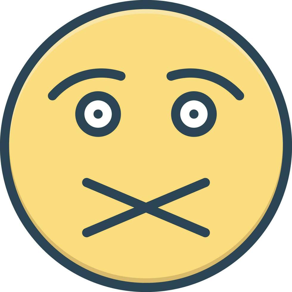 color icon for silence vector