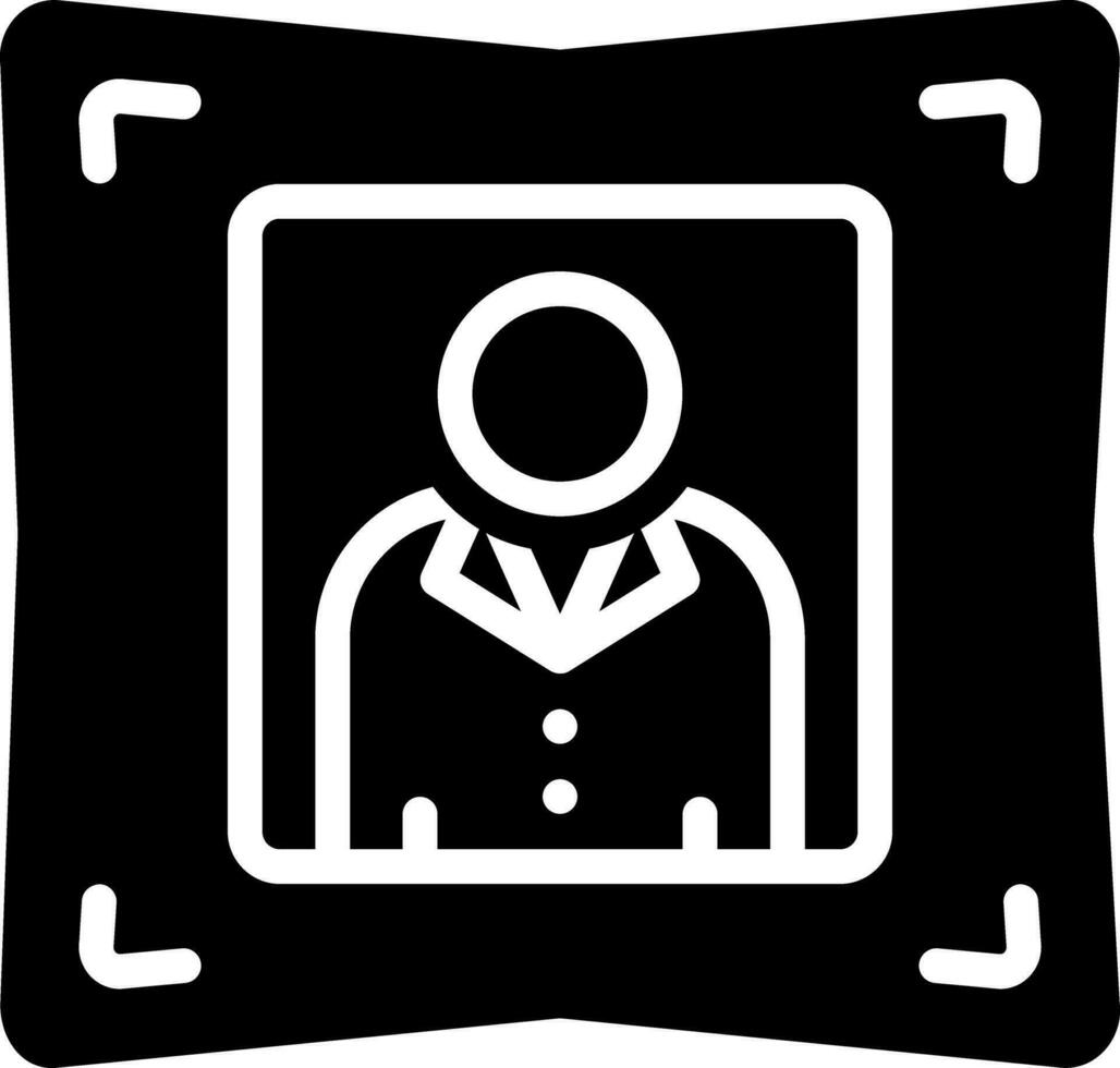 solid icon for portrait vector