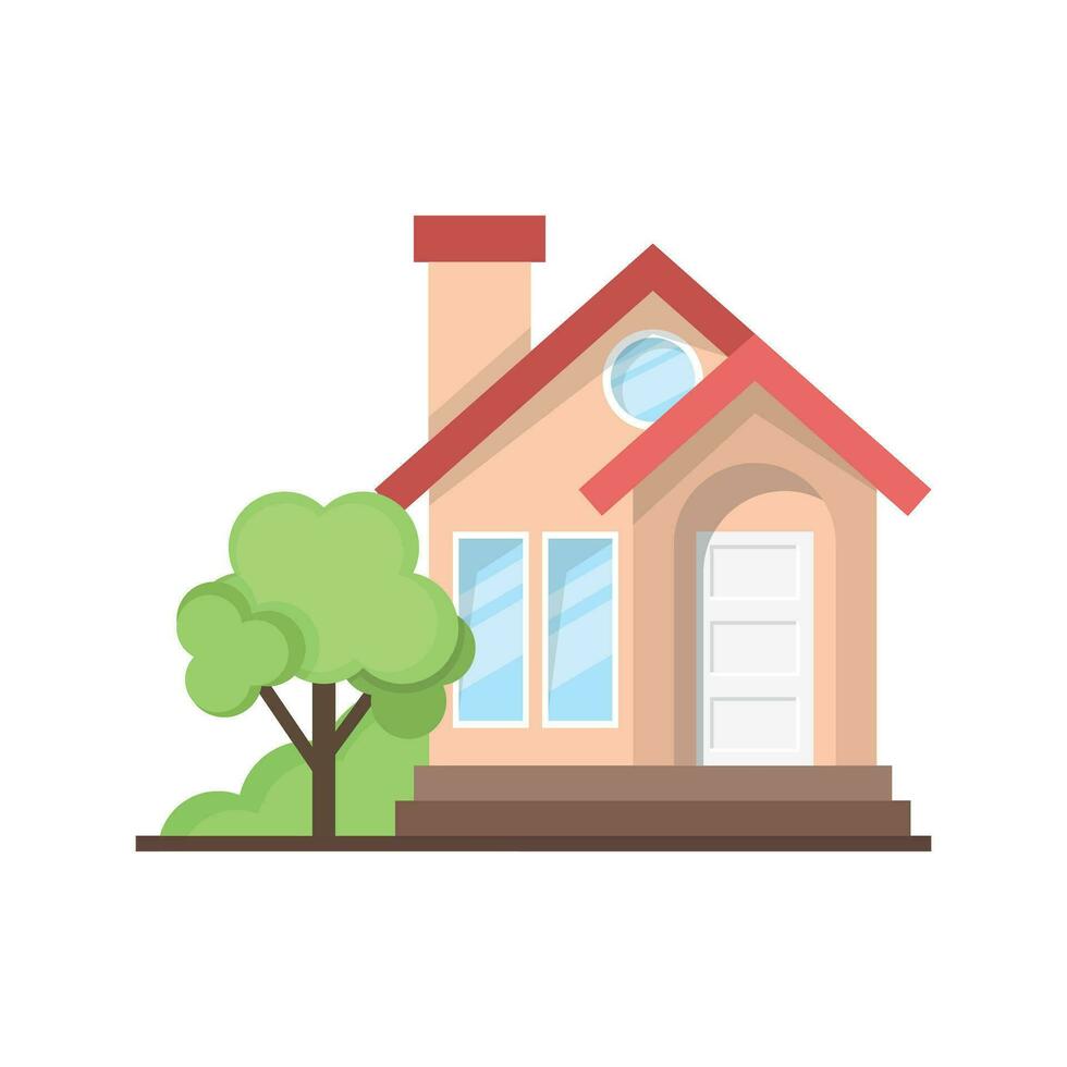 House icon in flat style. Home vector illustration on isolated background. Apartment building sign business concept.