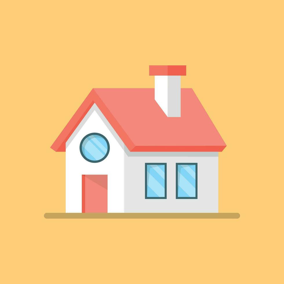 House icon in flat style. Home vector illustration on isolated background. Apartment building sign business concept.
