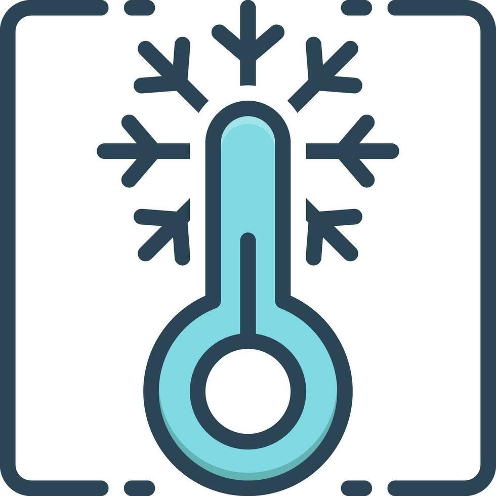 color icon for cold vector