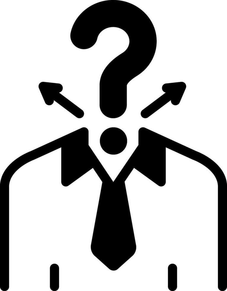 solid icon for confusion vector