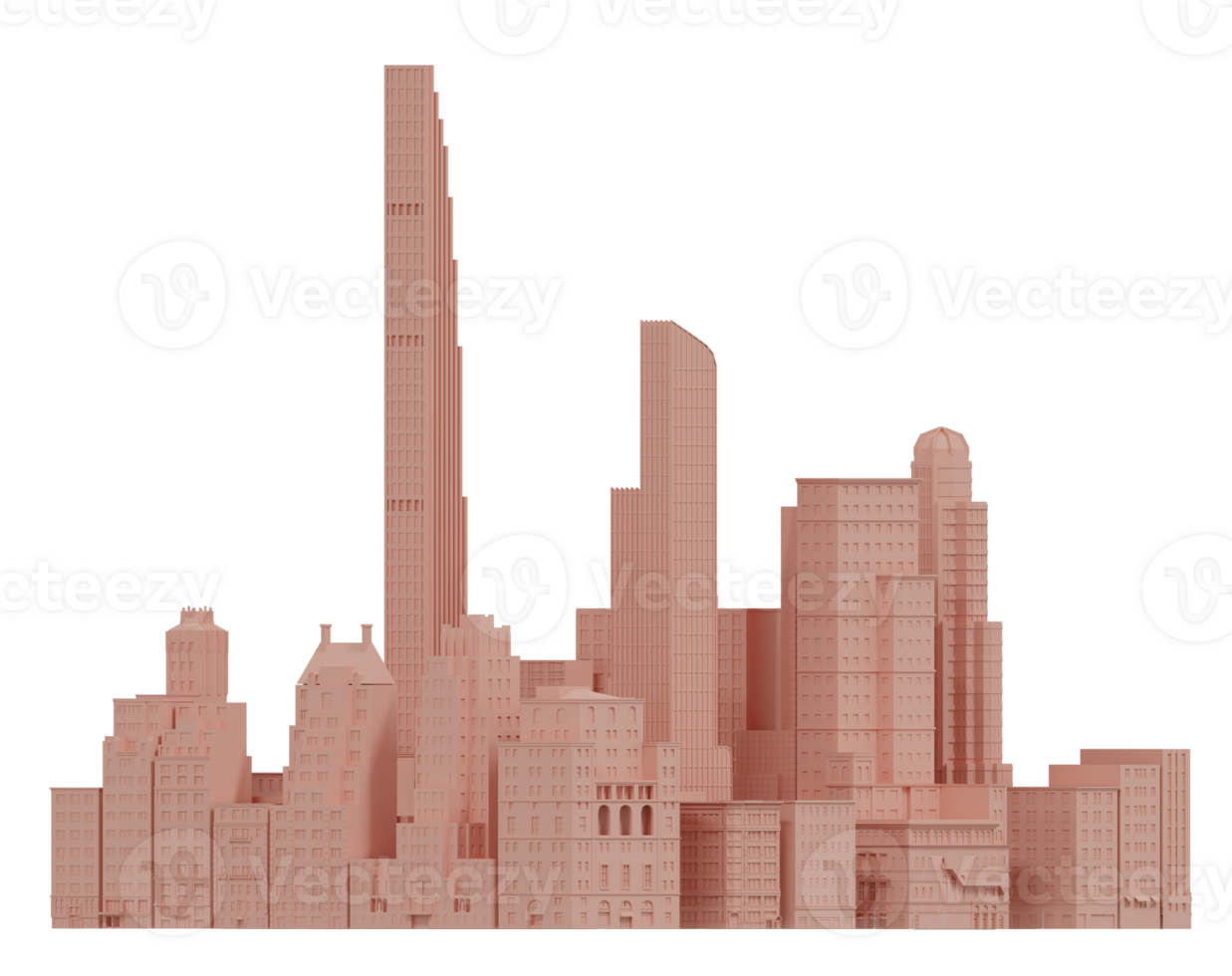 Pink buildings skyscraper NYC png
