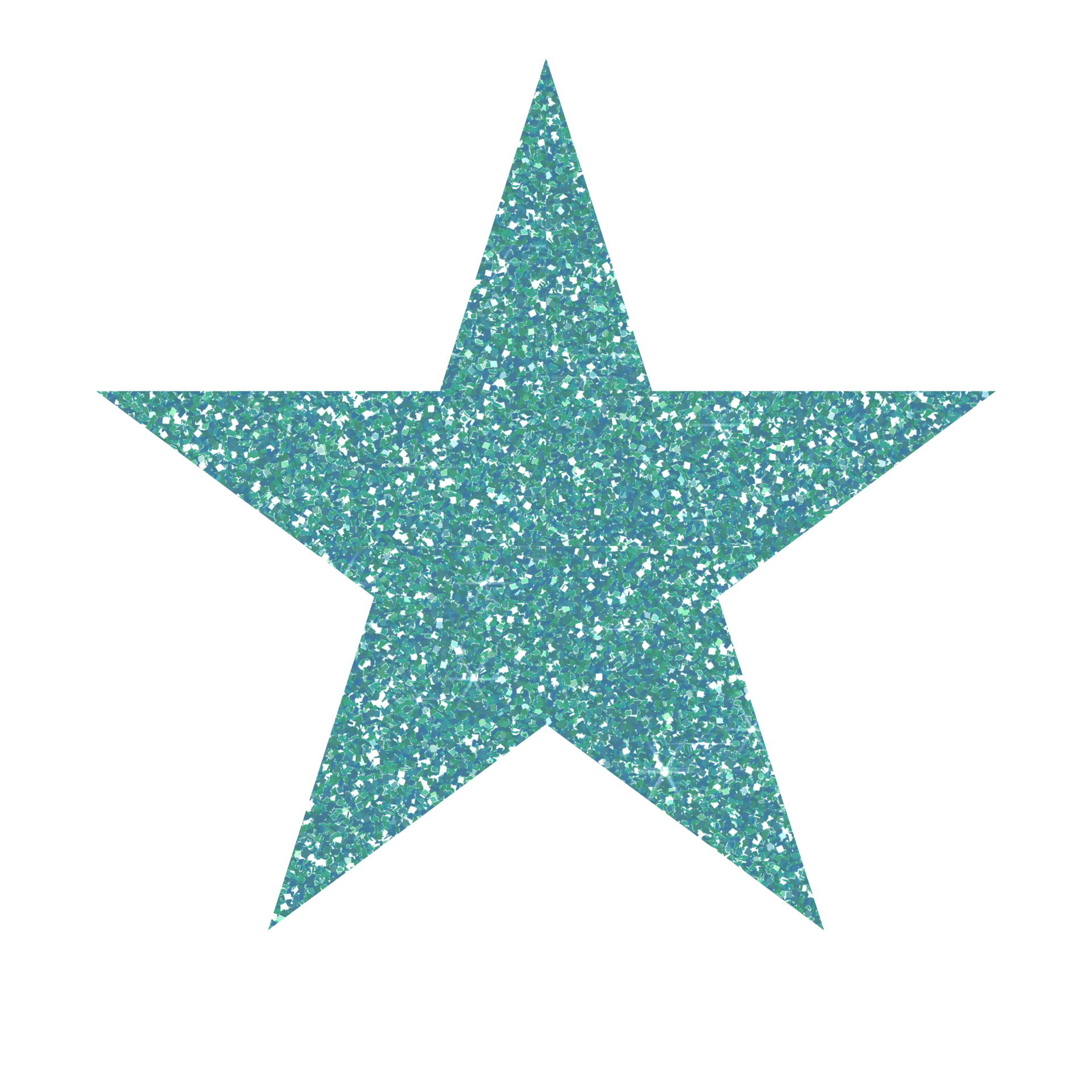 Blue cyan star glitter on transparent backgroud. Design for decorating