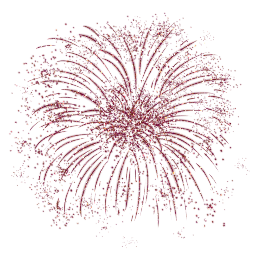 Dark Red fireworks design on transparent background. Fireworks icon. Design for decorating,background, wallpaper, illustration png