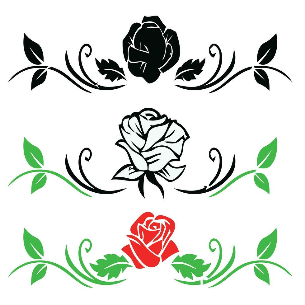 arte de la flor rosa vector