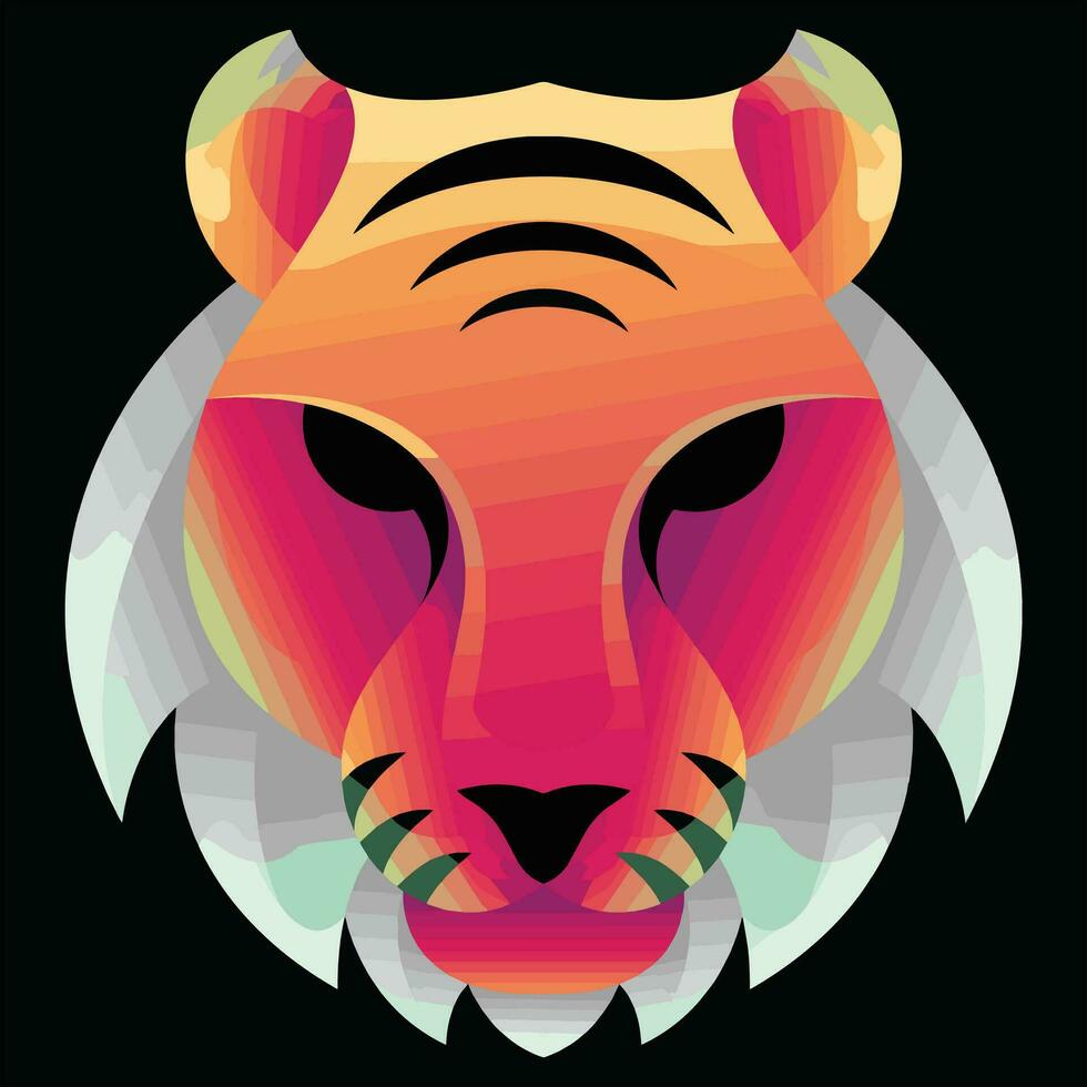 Tiger Gradient Logo Vector illustration Artwork