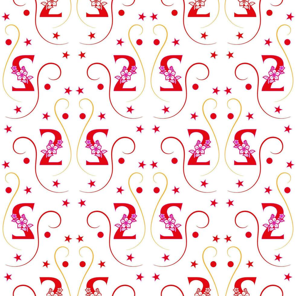 Seamless pattern of numbers. vector