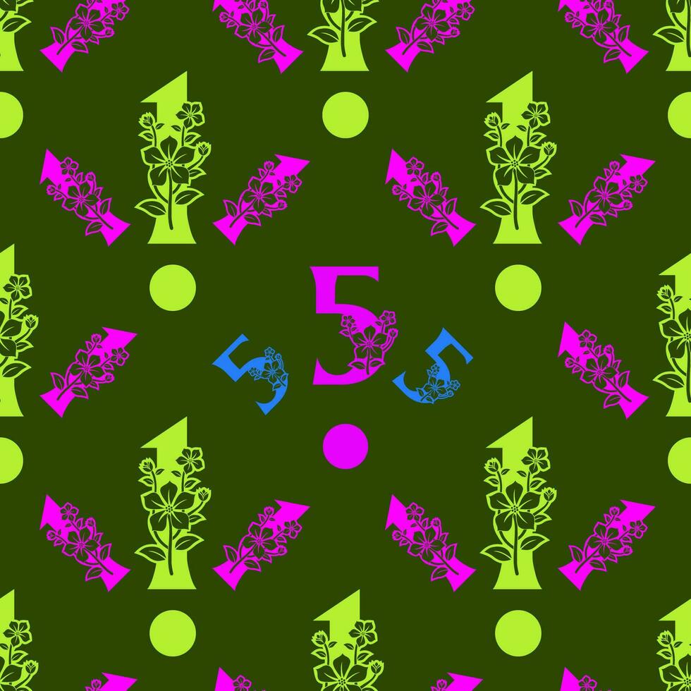 Seamless pattern of numbers. vector