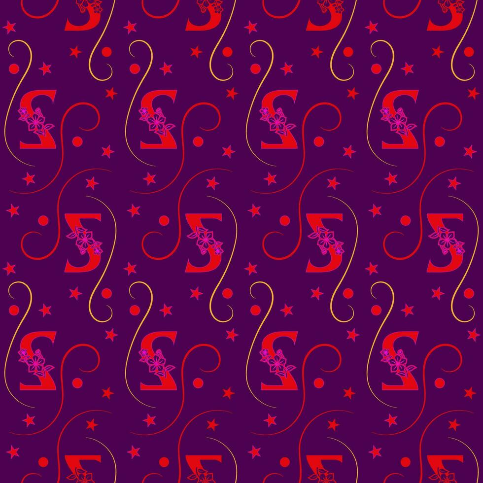 Seamless pattern of numbers. vector