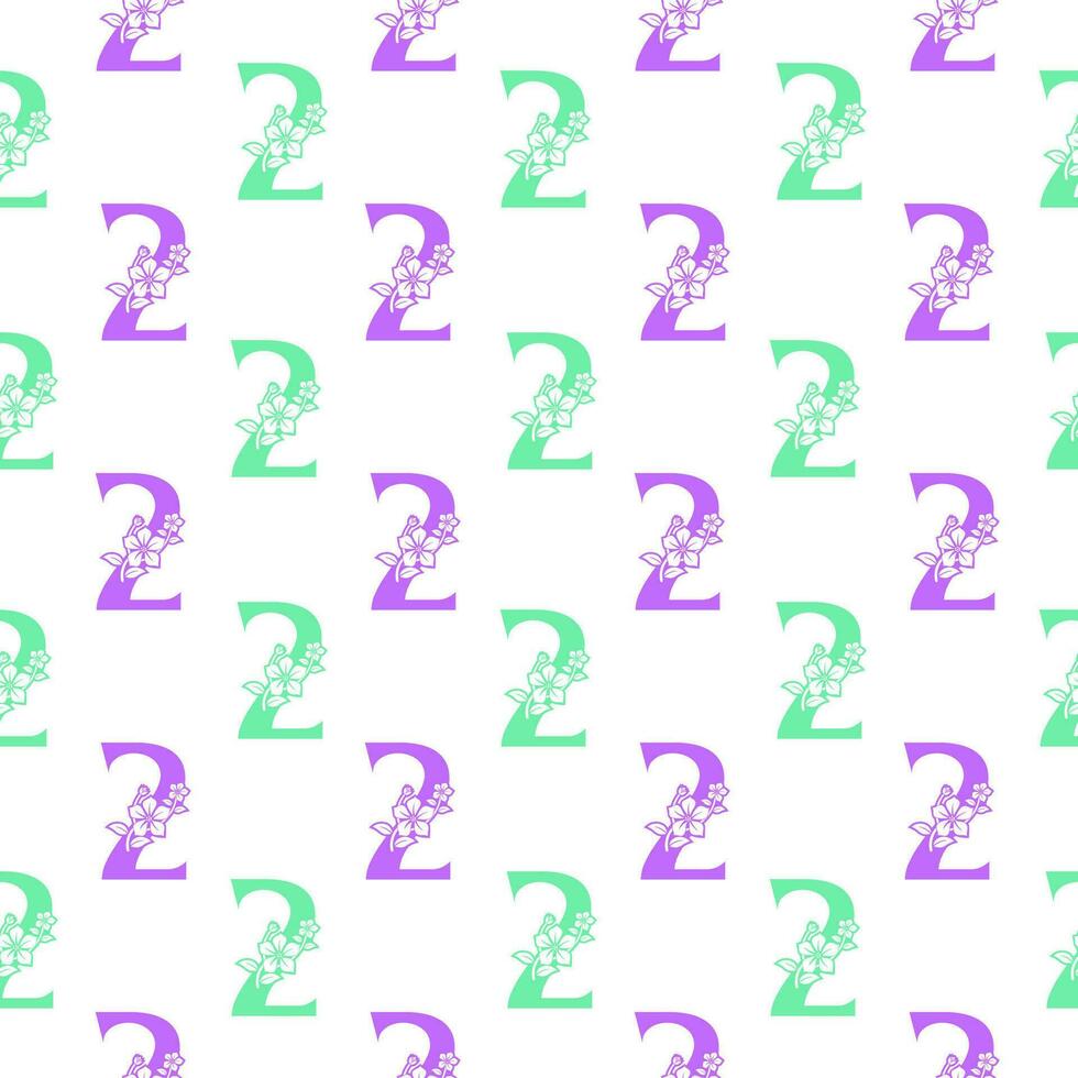 Seamless pattern of numbers. vector