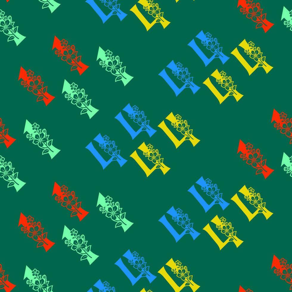 Seamless pattern of numbers. vector