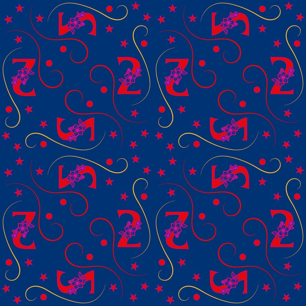 Seamless pattern of numbers. vector