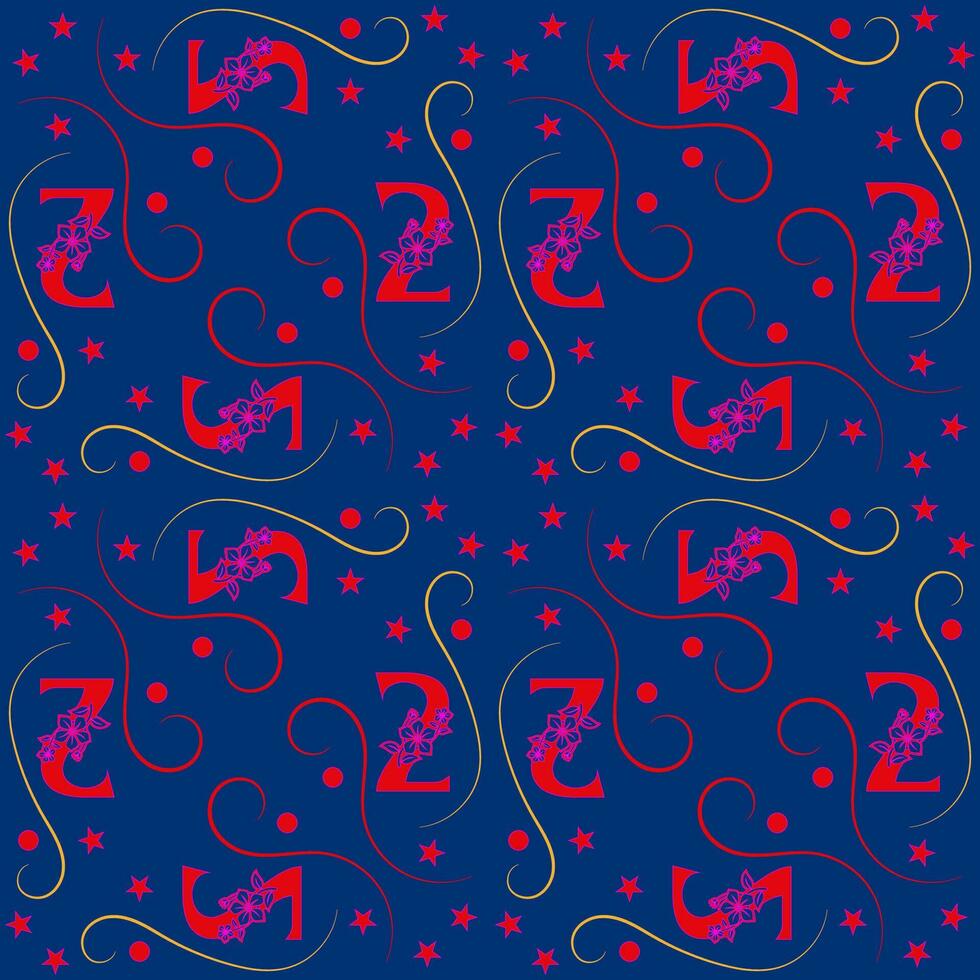 Seamless pattern of numbers. vector