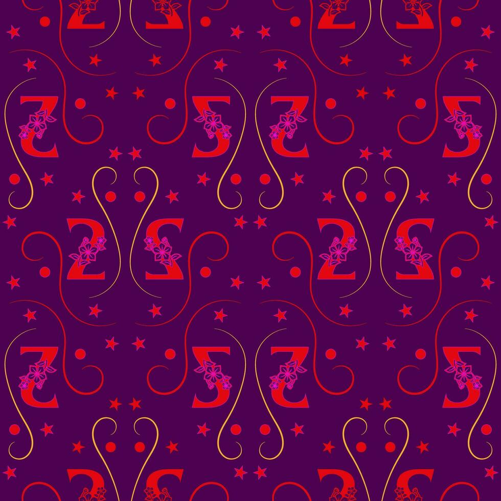 Seamless pattern of numbers. vector