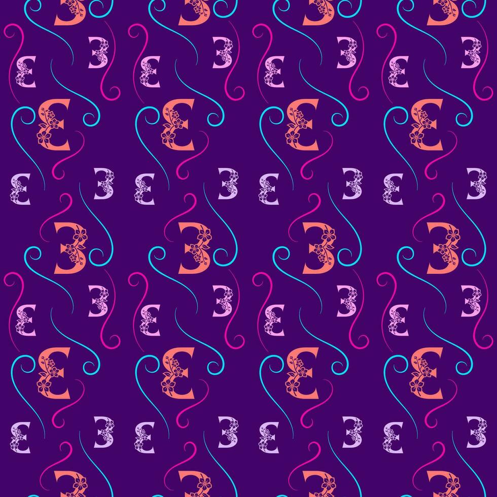 Seamless pattern of numbers. vector