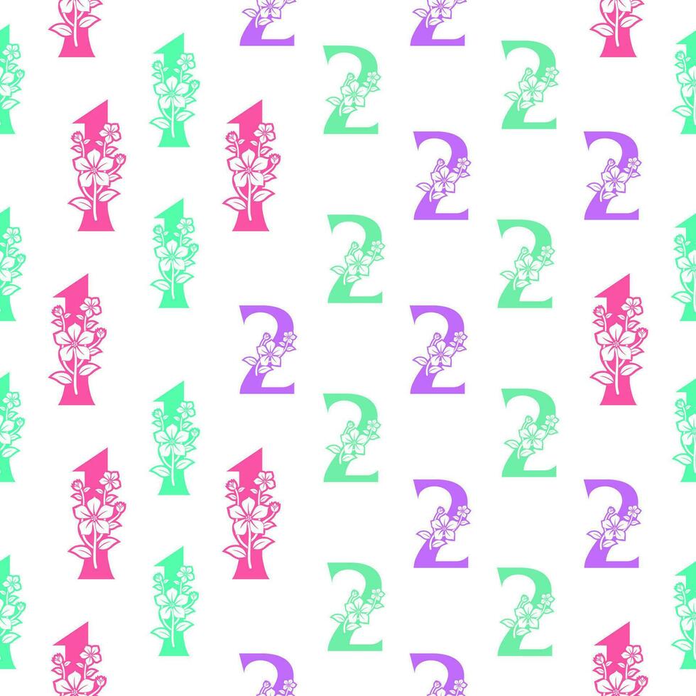 Seamless pattern of numbers. vector