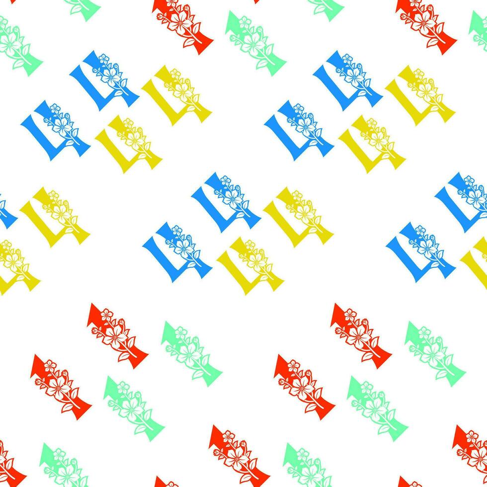 Seamless pattern of numbers. vector