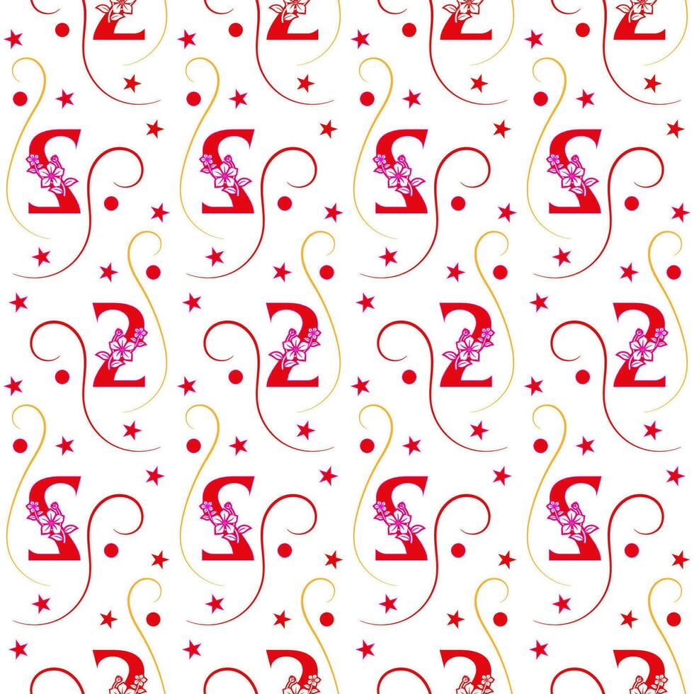 Seamless pattern of numbers. vector