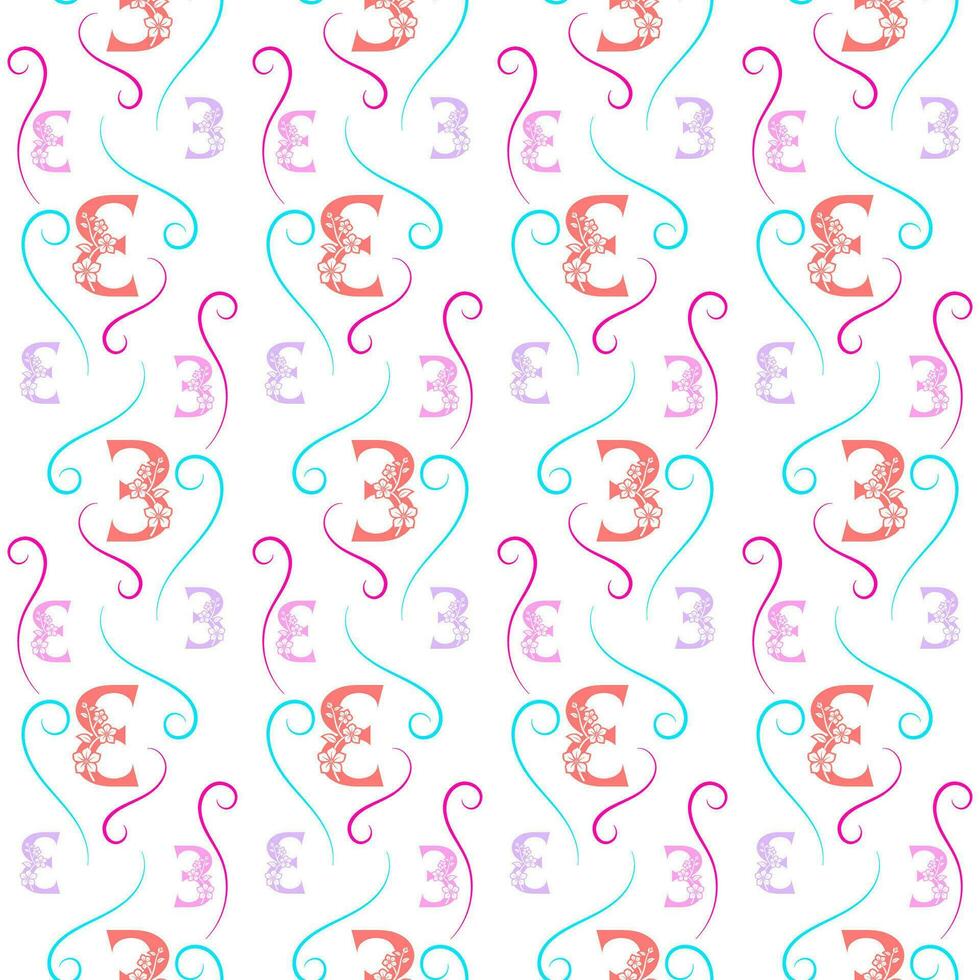 Seamless pattern of numbers. vector