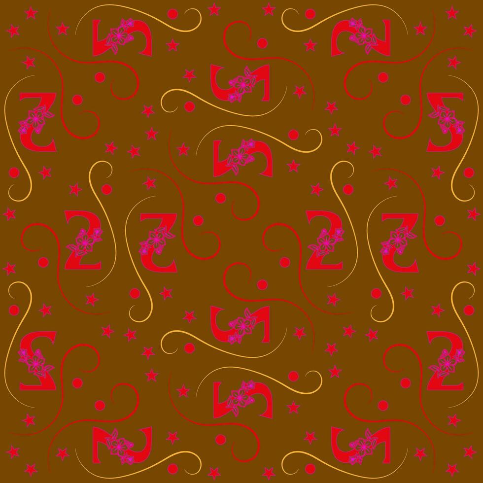 Seamless pattern of numbers. vector