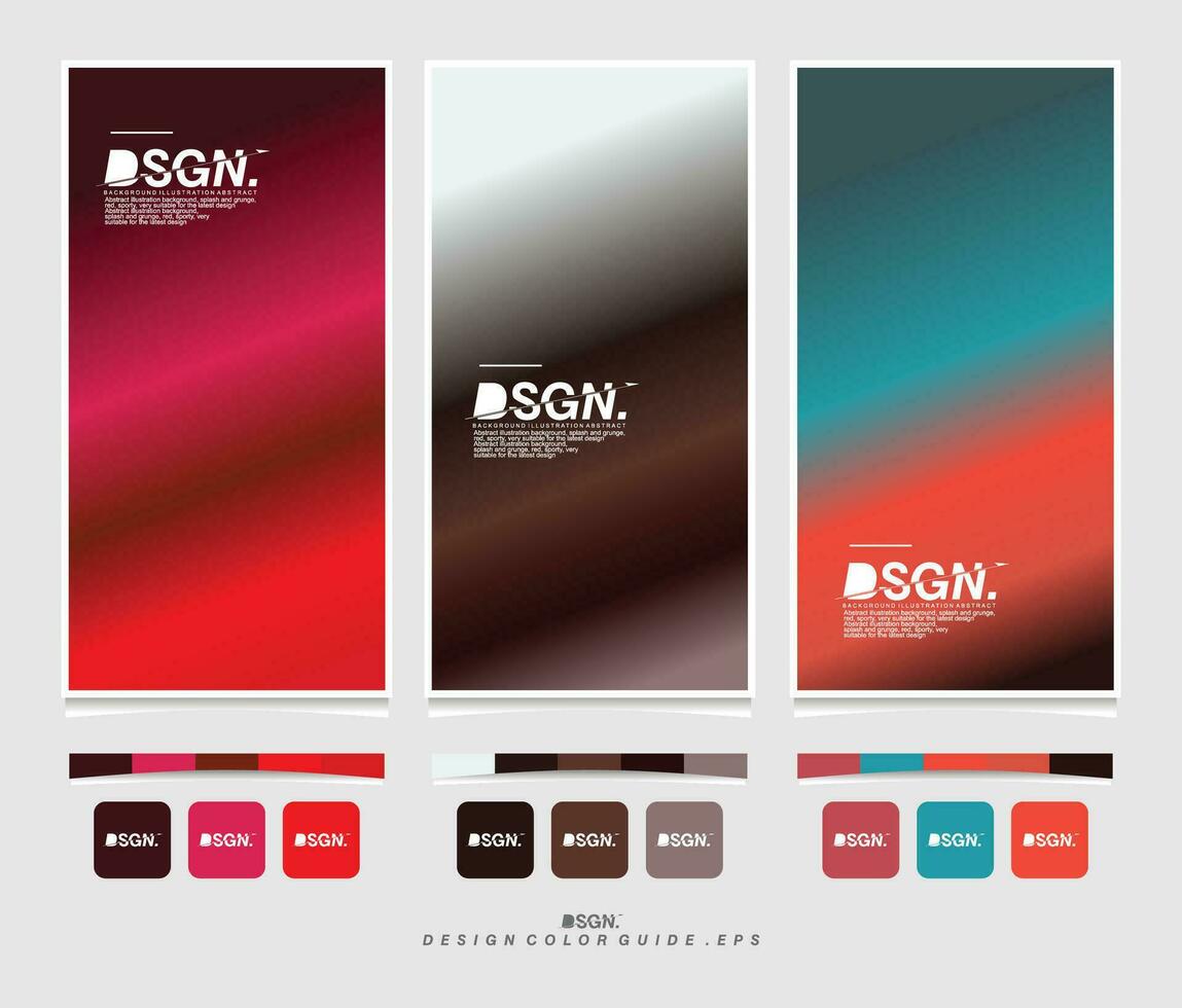 a set of banners with different colors and shapes, vector colorfull gradient background