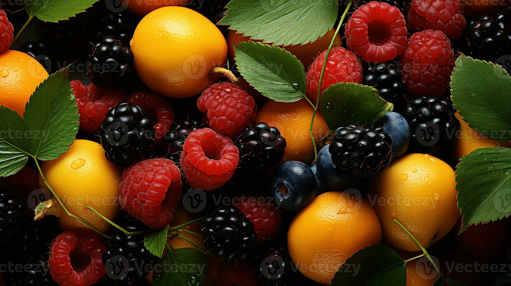 Background of various kinds of fresh fruit photo