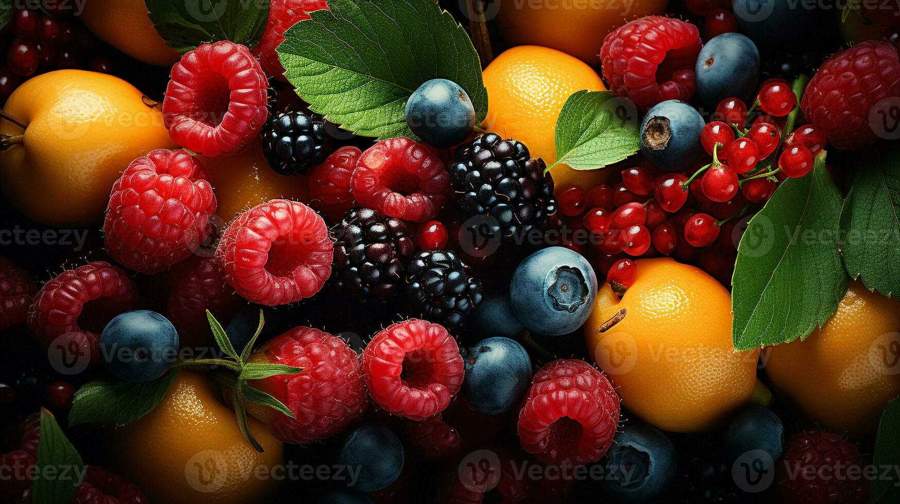 Background of various kinds of fresh fruit photo