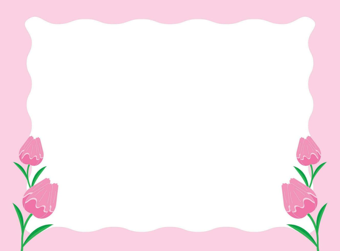 background flower shape tulip pastel cute vector