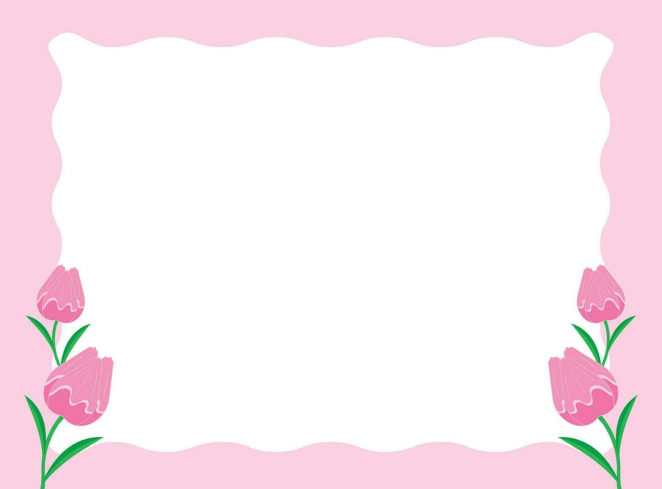 background flower shape tulip pastel cute vector