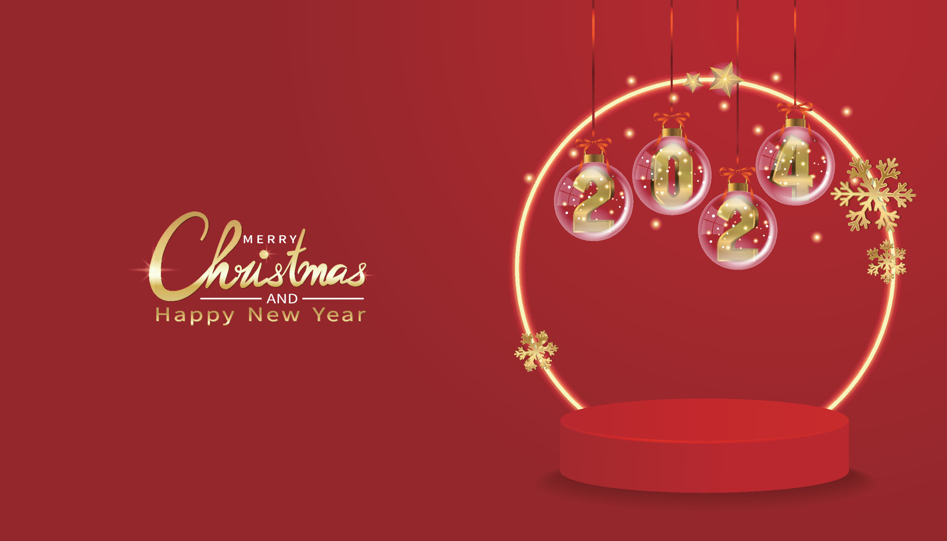 2024 Christmas and Happy New Year stand for event sale 27971727 Vector