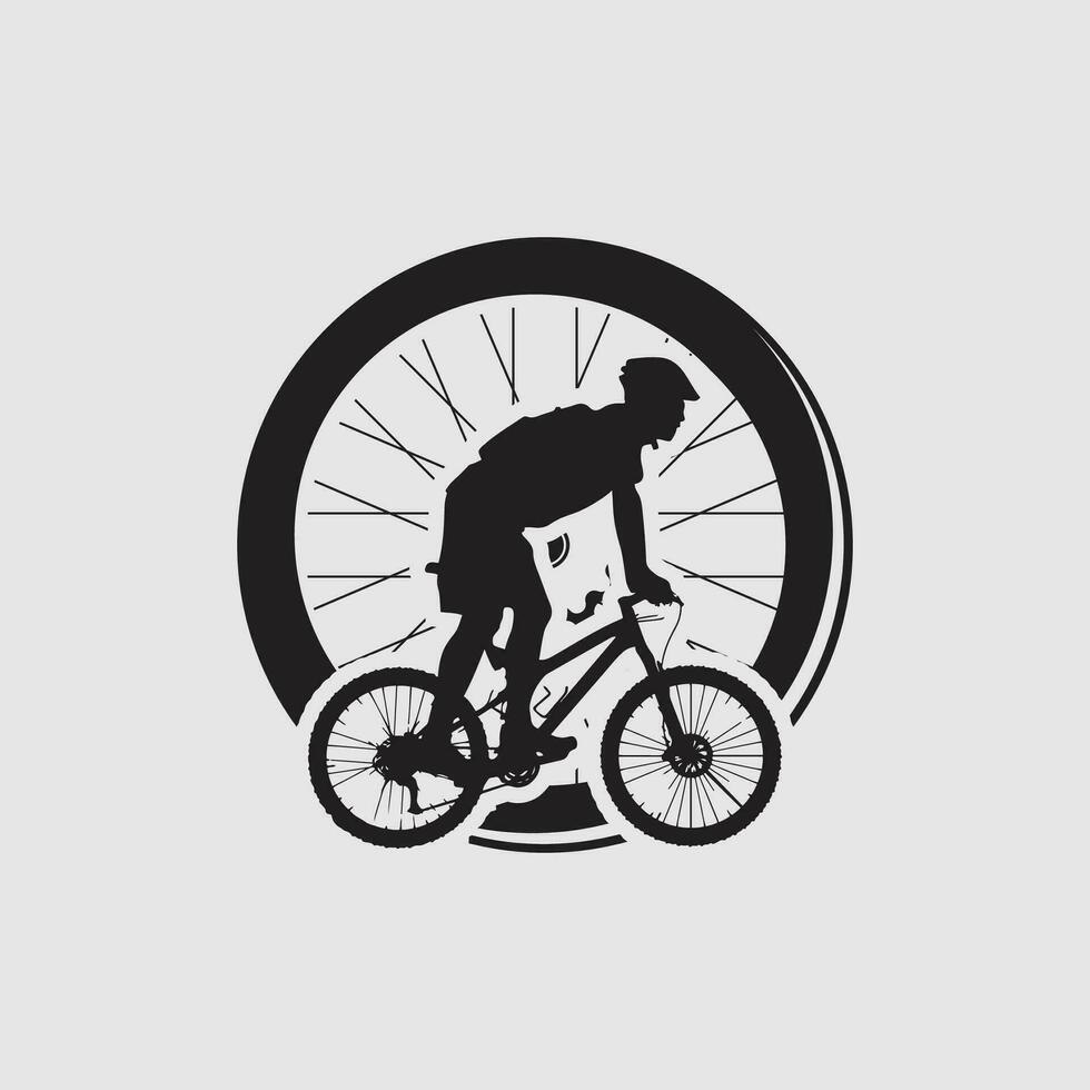 logotipo de bicicleta de montaña vector