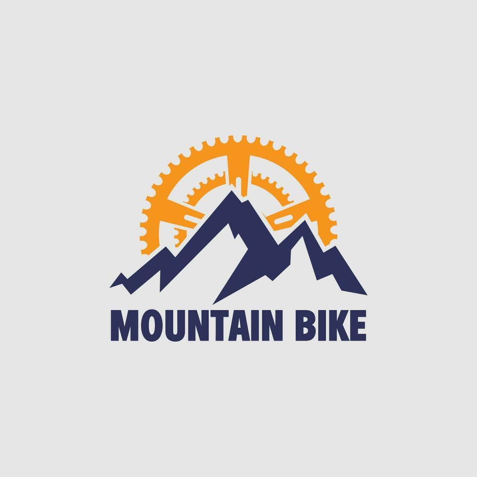 logotipo de bicicleta de montaña vector