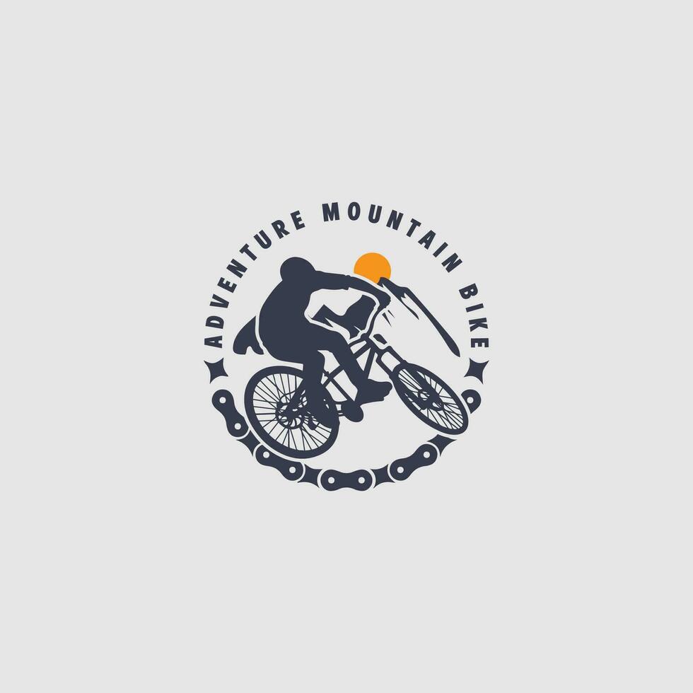 logotipo de bicicleta de montaña vector