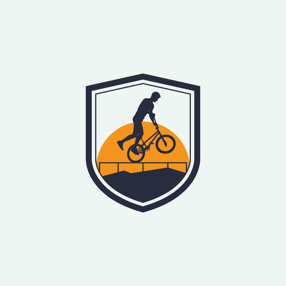 logotipo de bicicleta de montaña vector