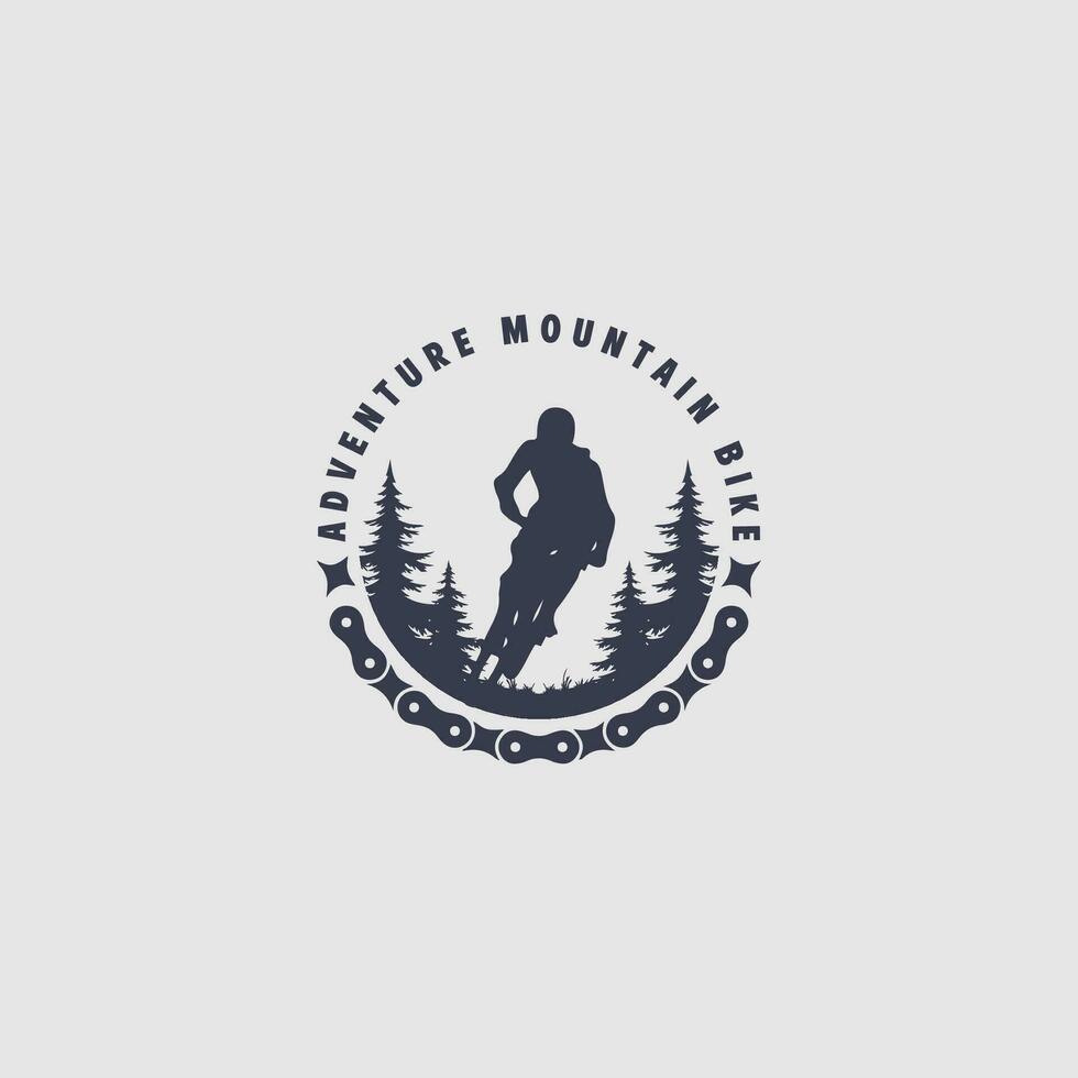 logotipo de bicicleta de montaña vector