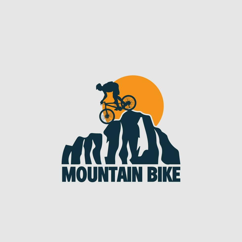 mountain bike logo vector