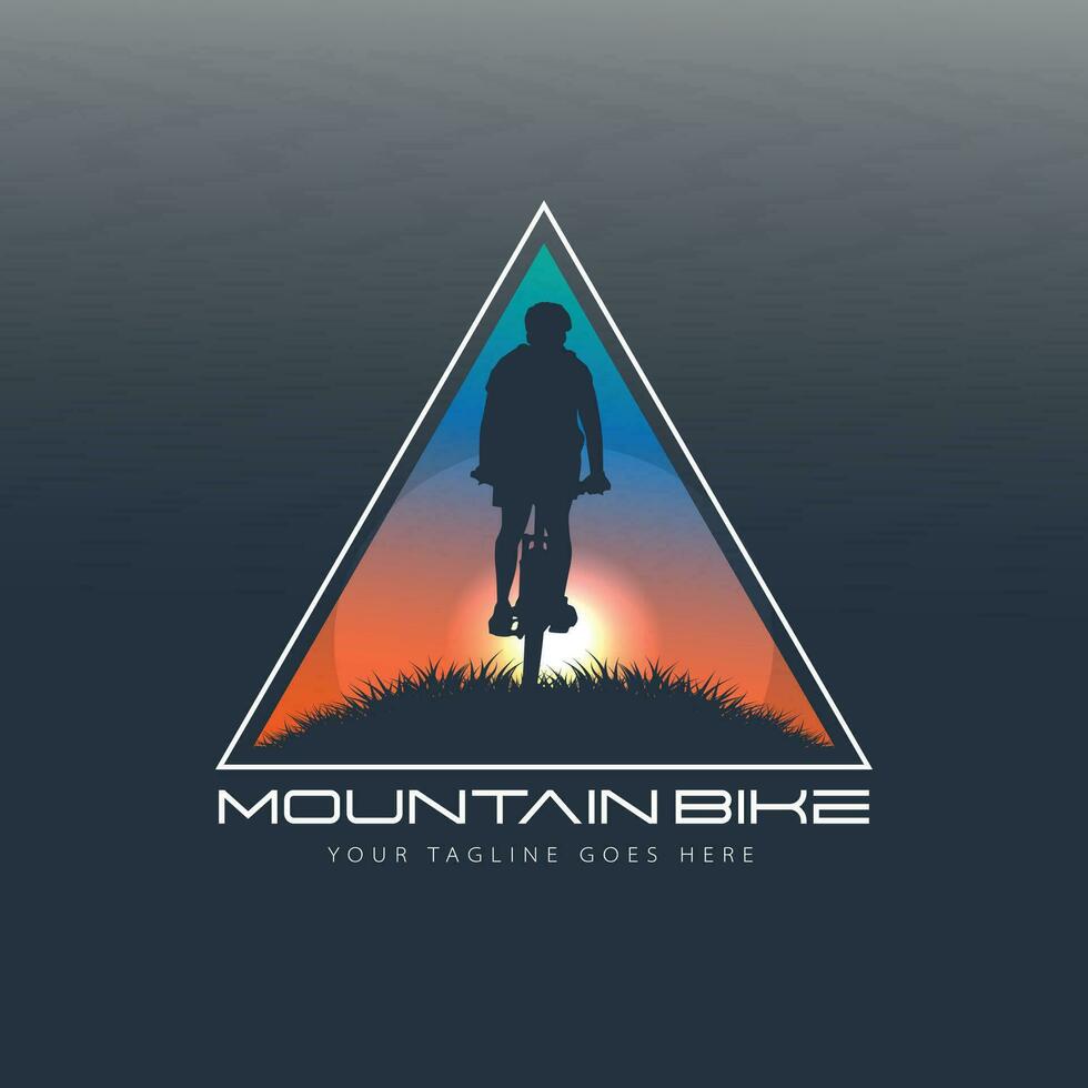 vector logo de bicicleta de montaña