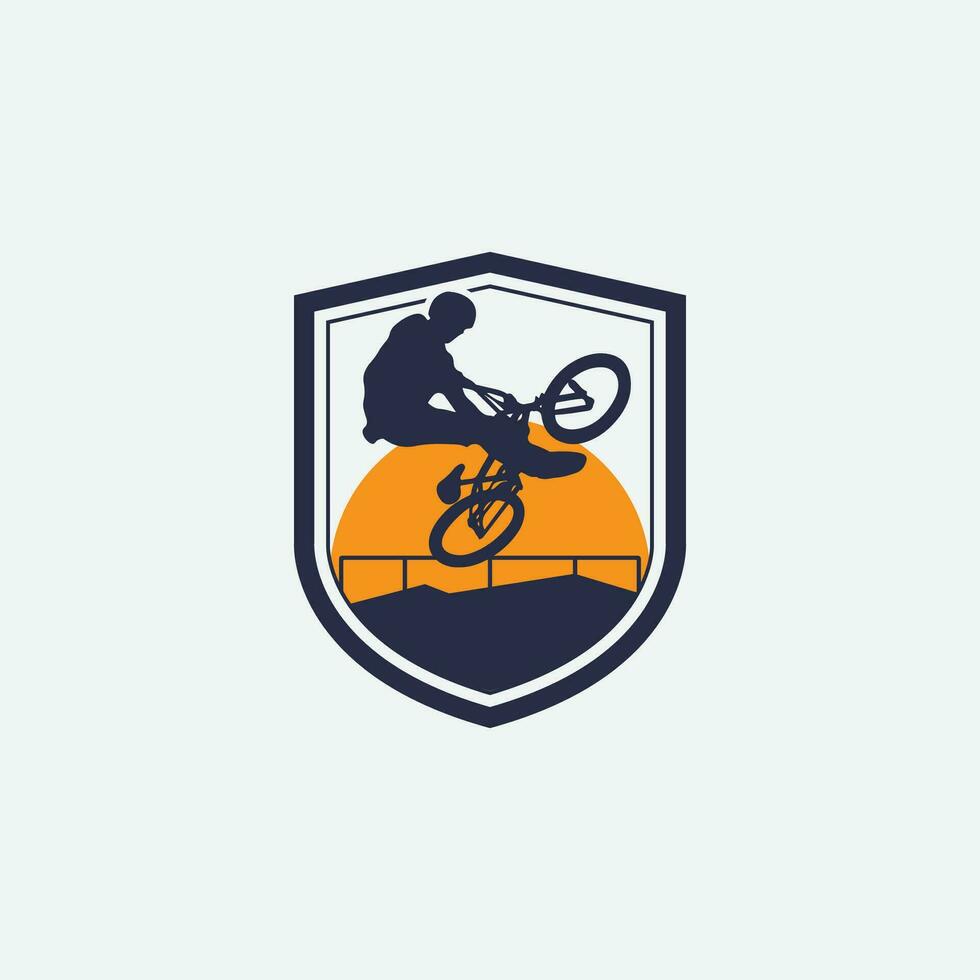 logotipo de bicicleta de montaña vector