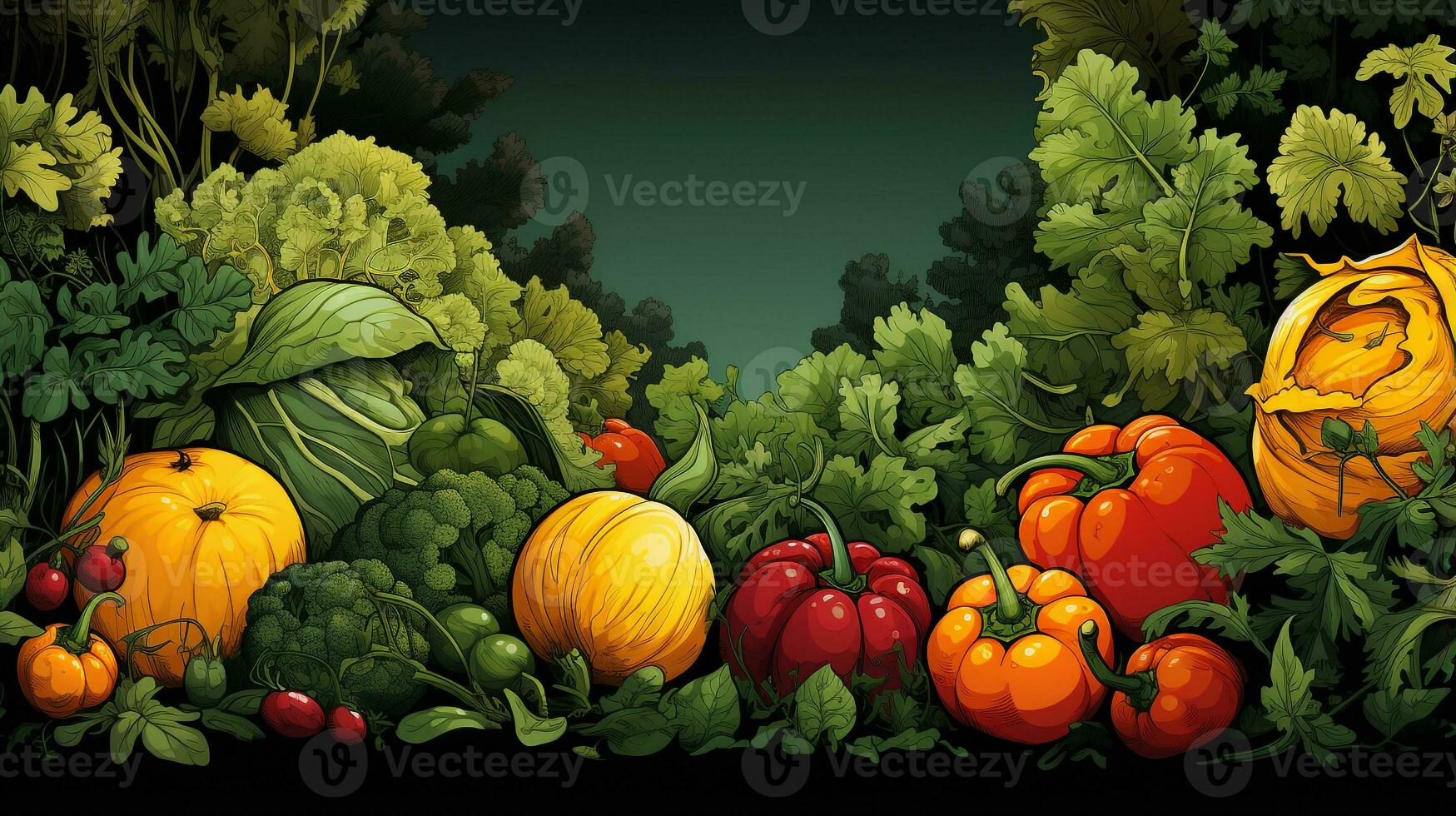 Background of various kinds of fresh vegetables photo